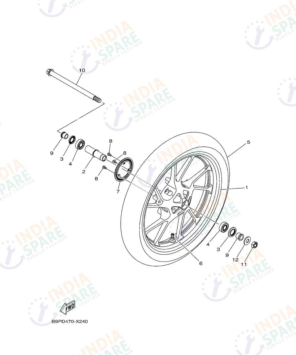 YAMAHA D001 FZ RAVE Series FRONT WHEEL